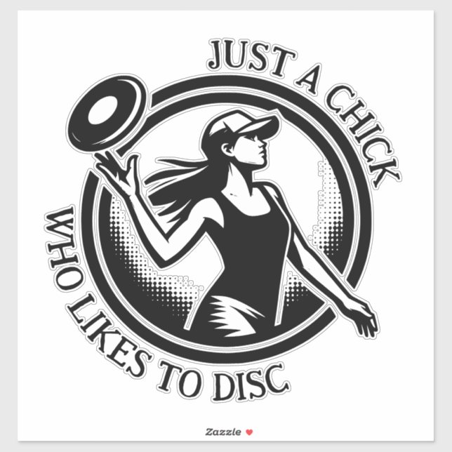 Adesivo Golf de Disco feminino Personalizado (Folha)