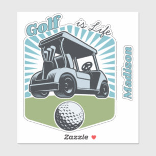 Adesivo Golf de Nome Personalizado é Vida