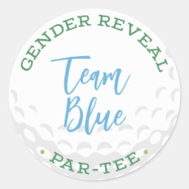 Adesivo Golf Gender Reveal Par-Tee Stickers - Team Blue