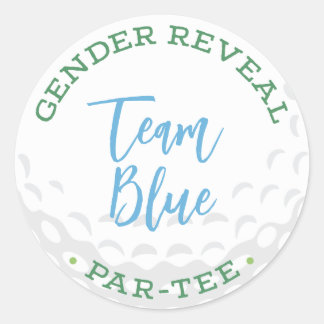 Adesivo Golf Gender Reveal Par-Tee Stickers - Team Blue