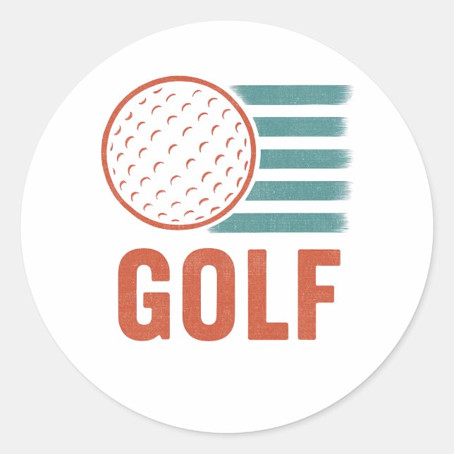 Adesivo Golf Grunge Retro (Frente)