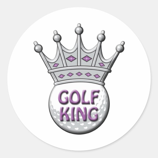Adesivo Golf King Dia de os pais Dadism Gift (Frente)