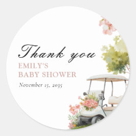 Adesivo Golf Let's Par-tee Girl Baby Shower