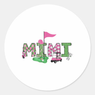 Adesivo Golf Mimi Buraco Rosa Em Uma Garota primeiro anive