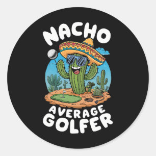 Adesivo Golf Nacho Média Golfer Cactus Brincando