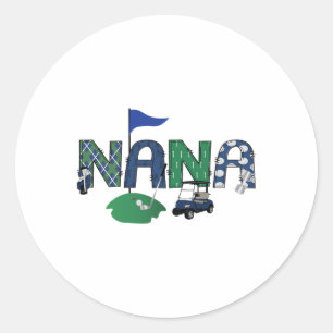 Adesivo Golf Nana Buraco Em Uma Primeira Festa de aniversá