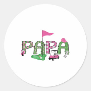 Adesivo Golf Papa Pink Buraco Numa primeiro aniversario De