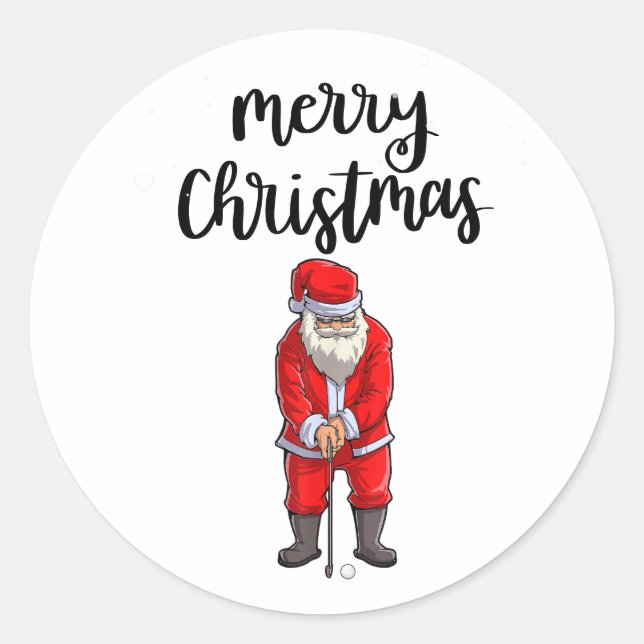 Adesivo Golf Papai Noel golfe Feliz Natal (Frente)