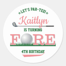 Adesivo Golf PAR-TEE 4º Aniversário