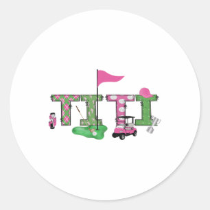 Adesivo Golf Titi Pink Hole Em Uma primeiro aniversario De