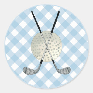 Adesivo Golf Xadrez Blue White Preppy Country Club