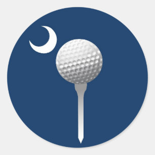 Adesivo Golfball e crescente de South Carolina