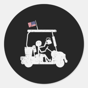 Adesivo Golfe Carrinho Nos Bandeira Funny Golfe Patriótico