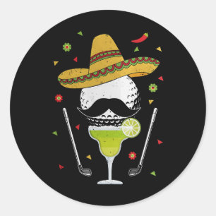 Adesivo Golfe Cinco De Mayo Com Sombrero E Margarita