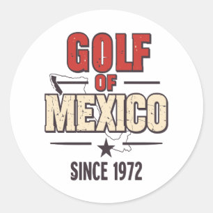 Adesivo Golfe da Paródia do México com Vintage