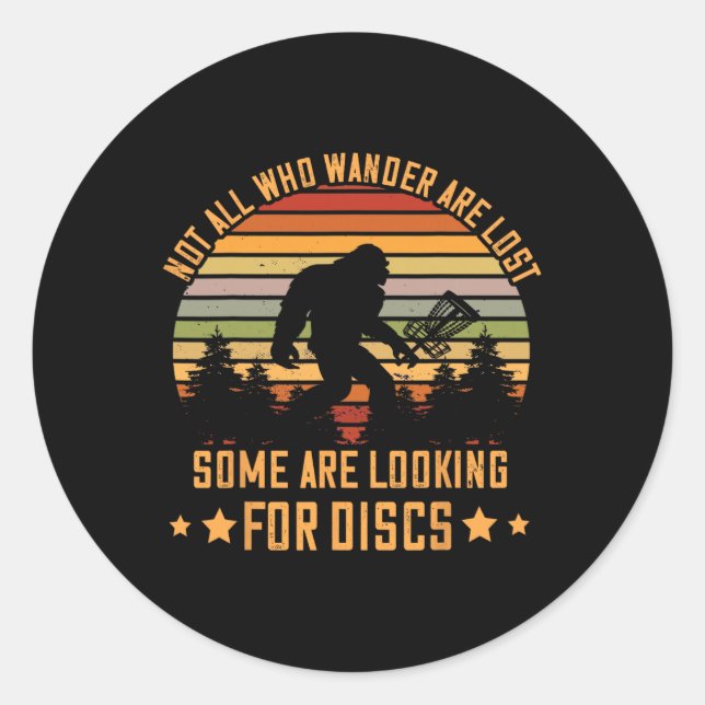 Adesivo Golfe de Disco Gorila Retro Golfe de Frisbee Algun (Frente)