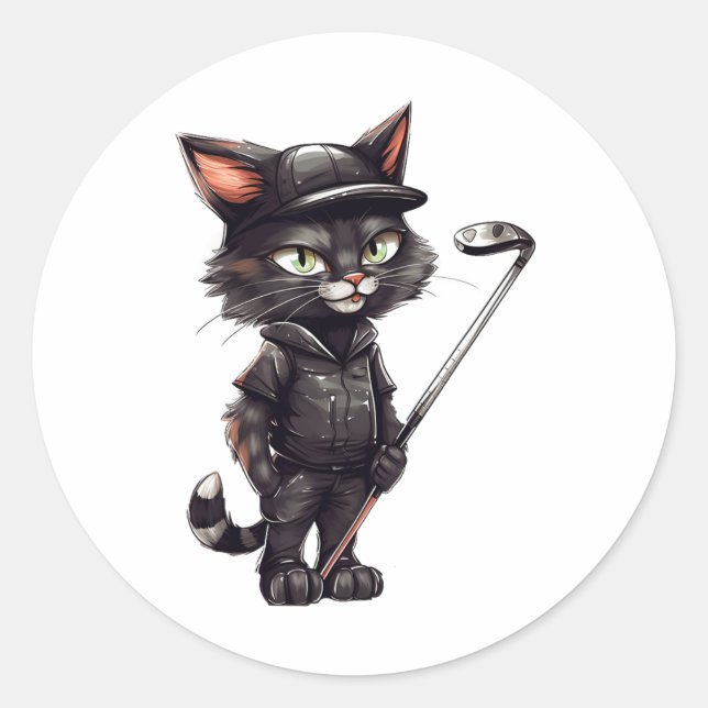 Adesivo Golfe de Gato Negro (Frente)