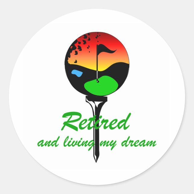 Adesivo Golfe e aposentação (Frente)