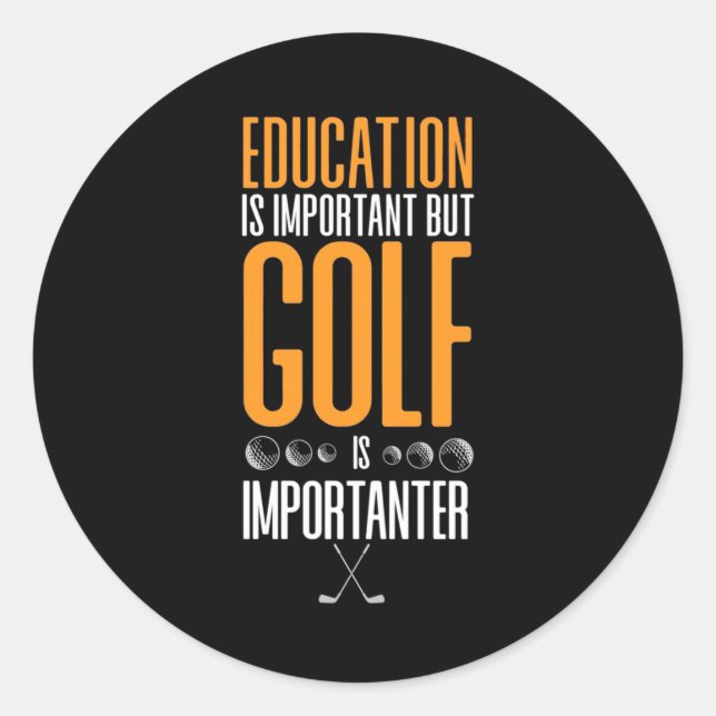 Adesivo Golfe É Importante Do Que Educação (Frente)