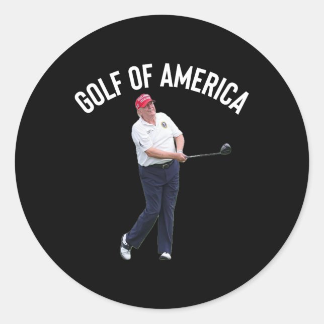Adesivo Golfe Engraçado Da América Donald Trump Pun (Frente)