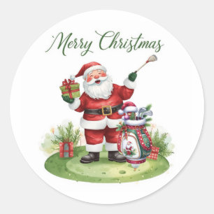 Adesivo Golfe Feliz Natal com golfe de Papai Noel