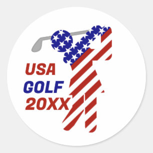 ADESIVO GOLFE FEMININO PATRIÓTICO DOS EUA