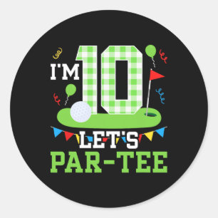Adesivo Golfe Festa de aniversário 10 - Golfe 10 anos