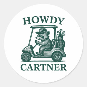 Adesivo Golfe Funny Raccoon Para Homens E Mulheres Golfer