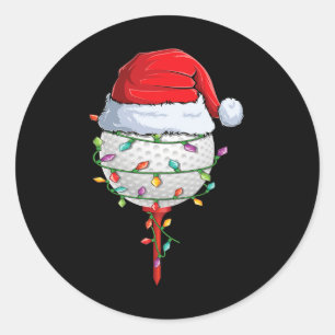 Adesivo Golfe Natal Pajama Divertido Feriado Golf Ball San