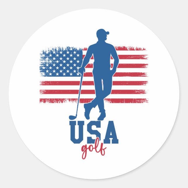 Adesivo Golfe Patriótico EUA (Frente)