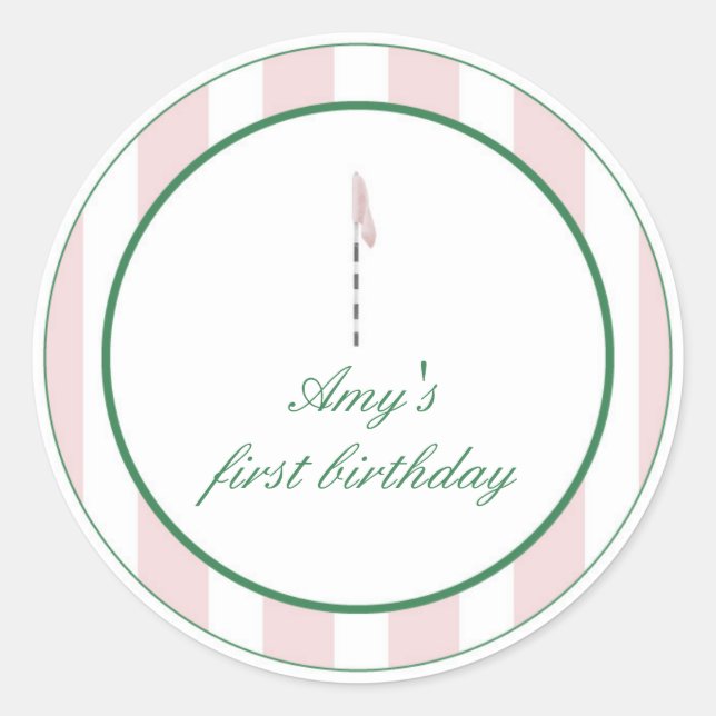 Adesivo Golfe Rosa, Obrigado, Pinheiros (Frente)