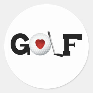 Adesivo Golfe vermelho do coração