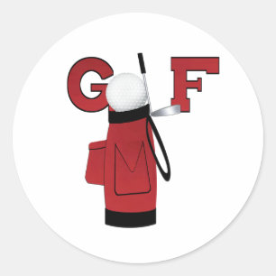 Adesivo Golfe vermelho do saco de golfe