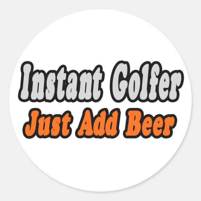 Adesivo Golfer...Adicionar Cerveja (Frente)