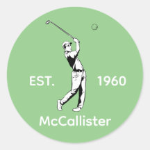 Golfer e nome e ano personalizados