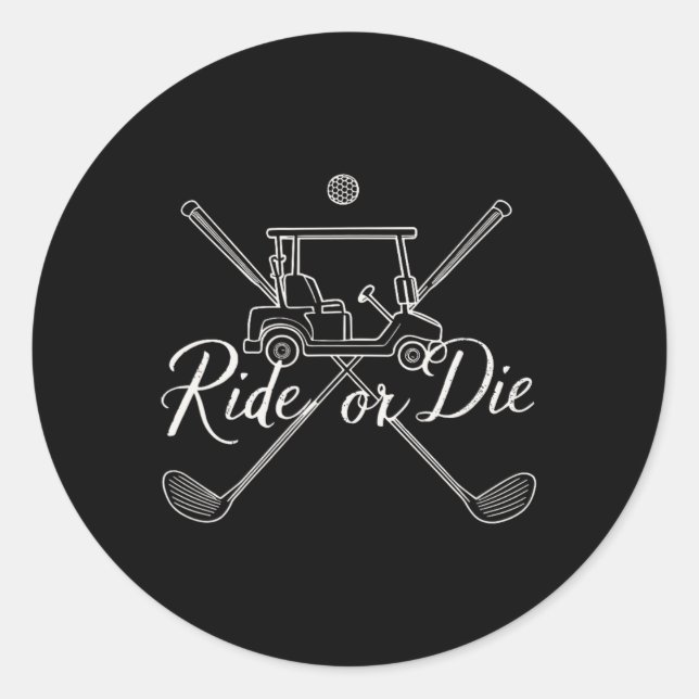 Adesivo Golfer Golf Fans Carrinho Engraçado Cotação De Cot (Frente)