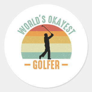 Adesivo Golfer mais Okayest do Mundo