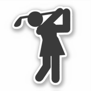 Adesivo Golfer - Símbolo de Golfe feminino