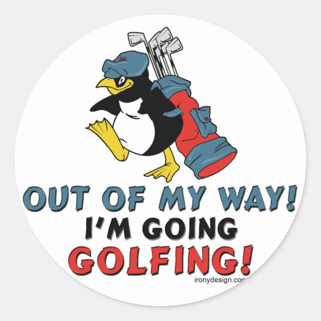 Adesivo Golfing Penguin (Frente)