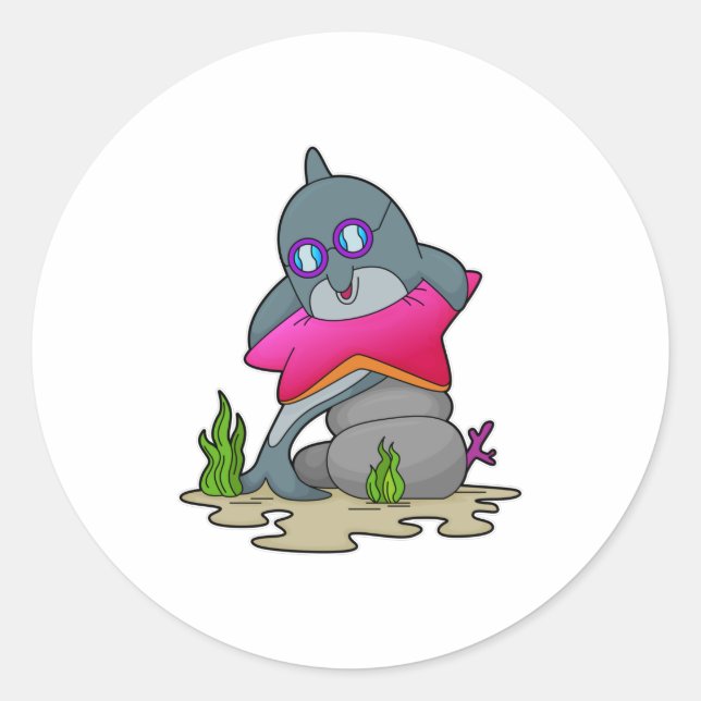 Adesivo Golfinho com Óculos (Frente)