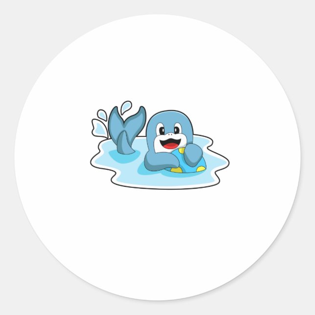 Adesivo Golfinho com polo aquático (Frente)