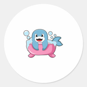 Adesivo Golfinho na Banheira