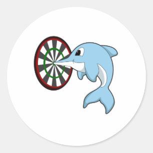 Adesivo Golfinho nas Trevas com Dartboard