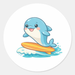 Adesivo Golfinho Surfando
