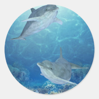 Adesivo golfinhos felizes