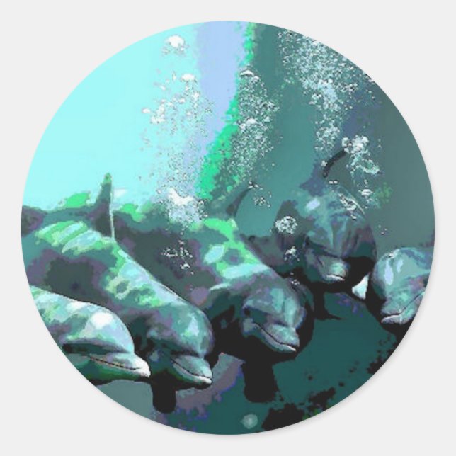 Adesivo Golfinhos sorridentes (Frente)