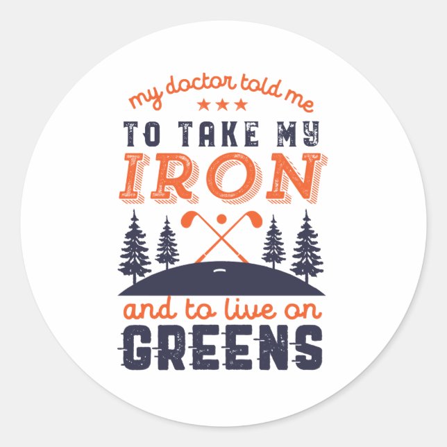 Adesivo Golfistas Engraçados Jogadores De Golfe Citam Humo (Frente)