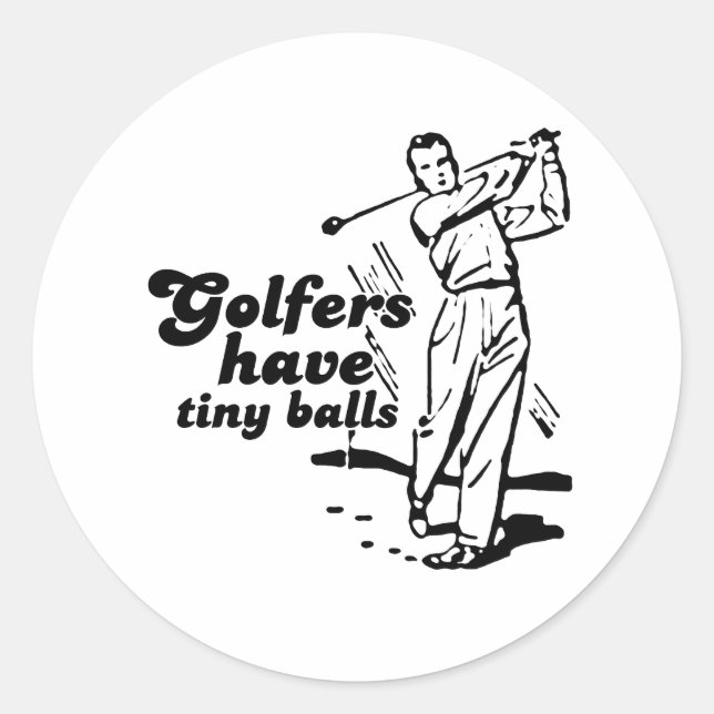 Adesivo Golfistas têm bolas minúsculas (Frente)