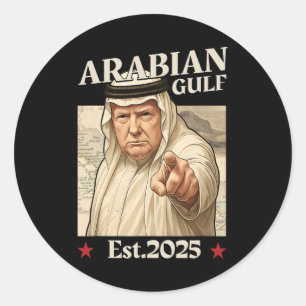 Adesivo Golfo Arábico Trump 2025 - Golfo Trump Engraçado D