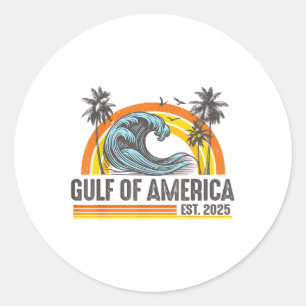 Adesivo Golfo Da América Americana Vintage Beach Americas
